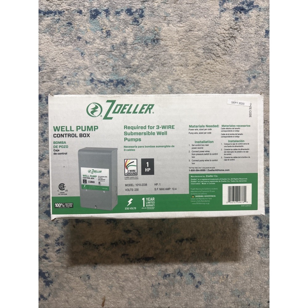 Zoeller 1010-2338 Well Pump Control Box